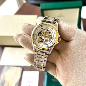ROLEX AUTOMATIC SILVER GOLD PREMIUM QUALITY WATCH (WITH OG BOX)