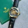ROLEX AUTOMATIC WATCH BLACK GOLD LEATHER BELT WITH OG BOX