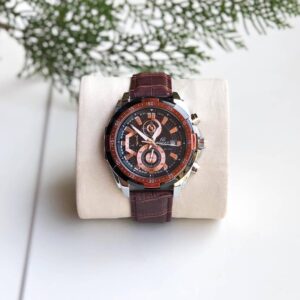 Edifice Brown Leather Watch