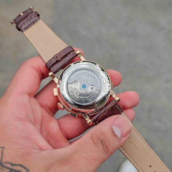 Cartier Leather Brown Automatic Watch D - Image 3