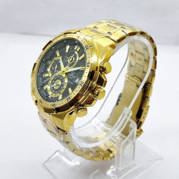 Edifice Gold Black Metal Watch - Image 4