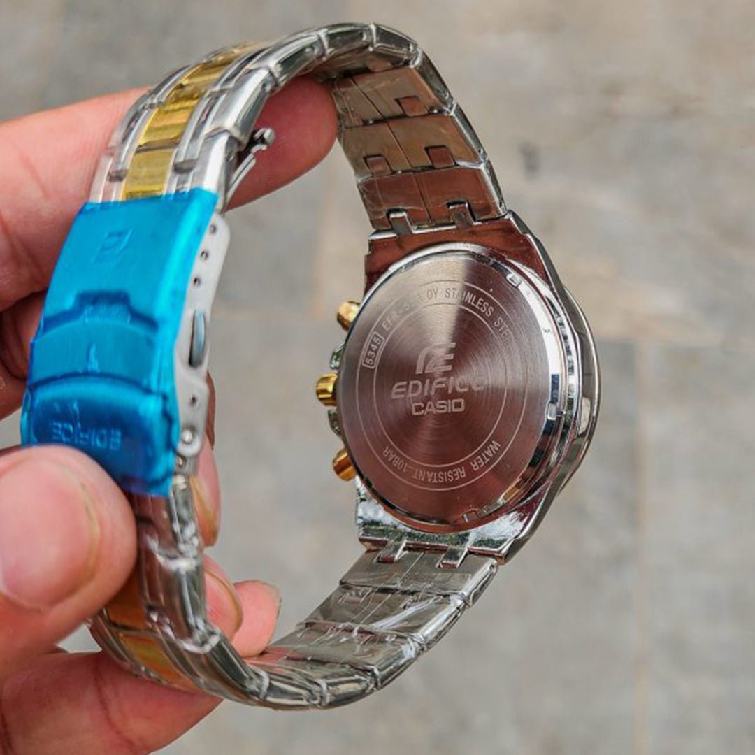 Edifice Silver Gold White Metal Watch - Image 2