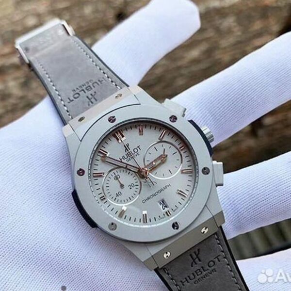 Hublot Grey Leather Belt Rohit Sharma Watch - Image 3