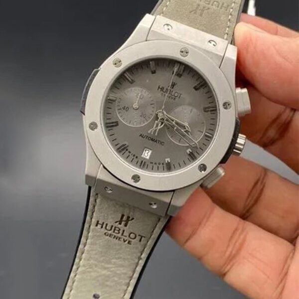 Hublot Grey Leather Belt Rohit Sharma Watch - Image 2