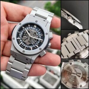 Hublot Silver Grey Metal Watch