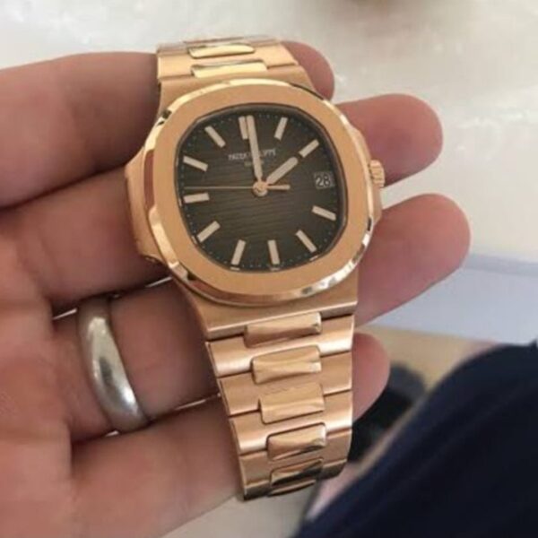 Patek Phillipe Nautilus Rosegold Metal Watch QURTAZ - Image 5