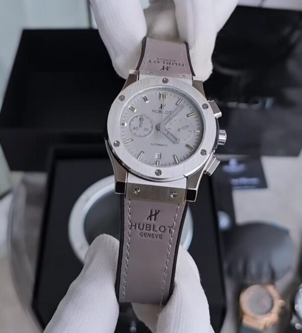 Hublot Grey Leather Belt Rohit Sharma Watch - Image 5