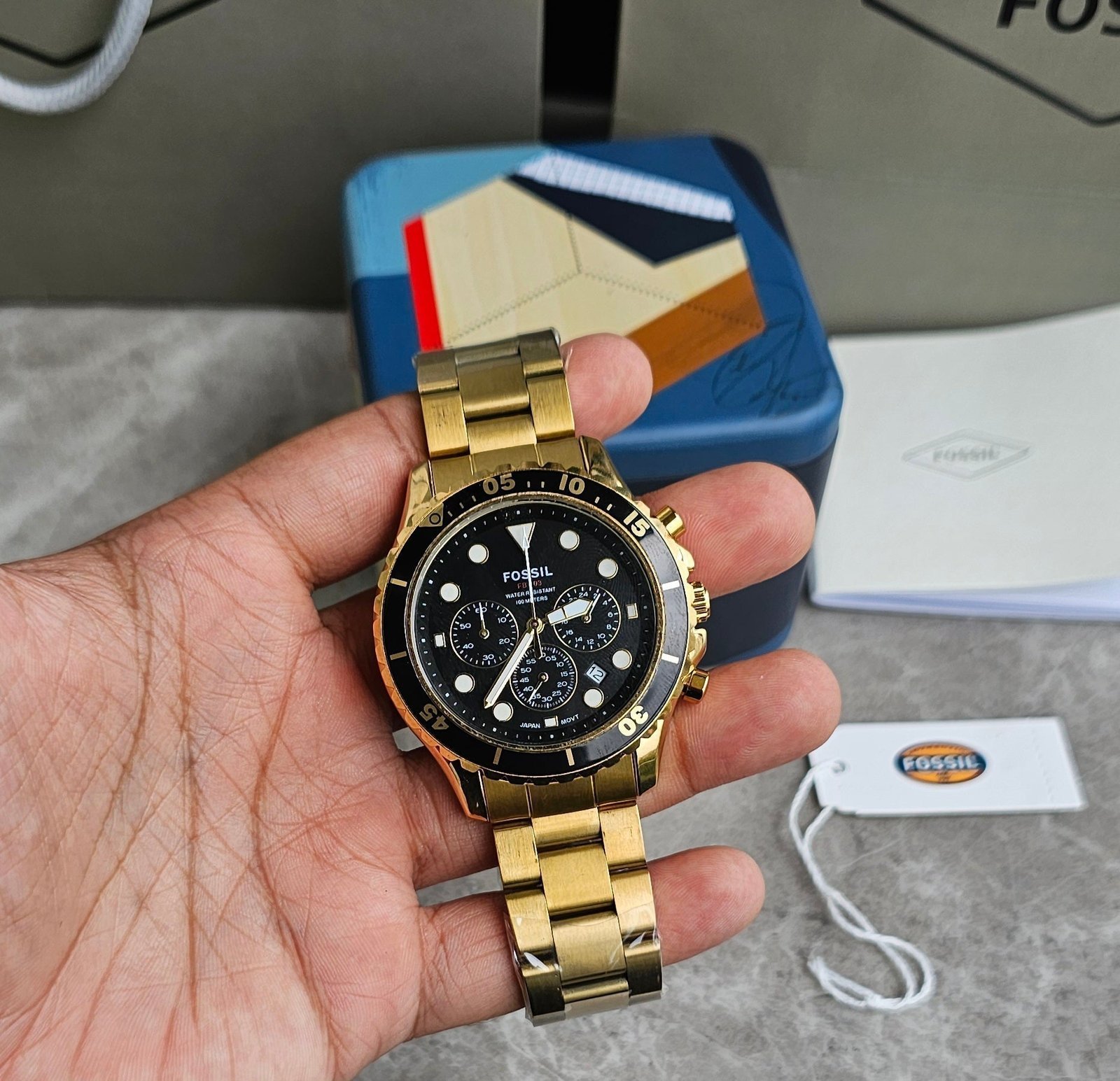 Fossil Fb 03 Gold Metal Watch - Image 2