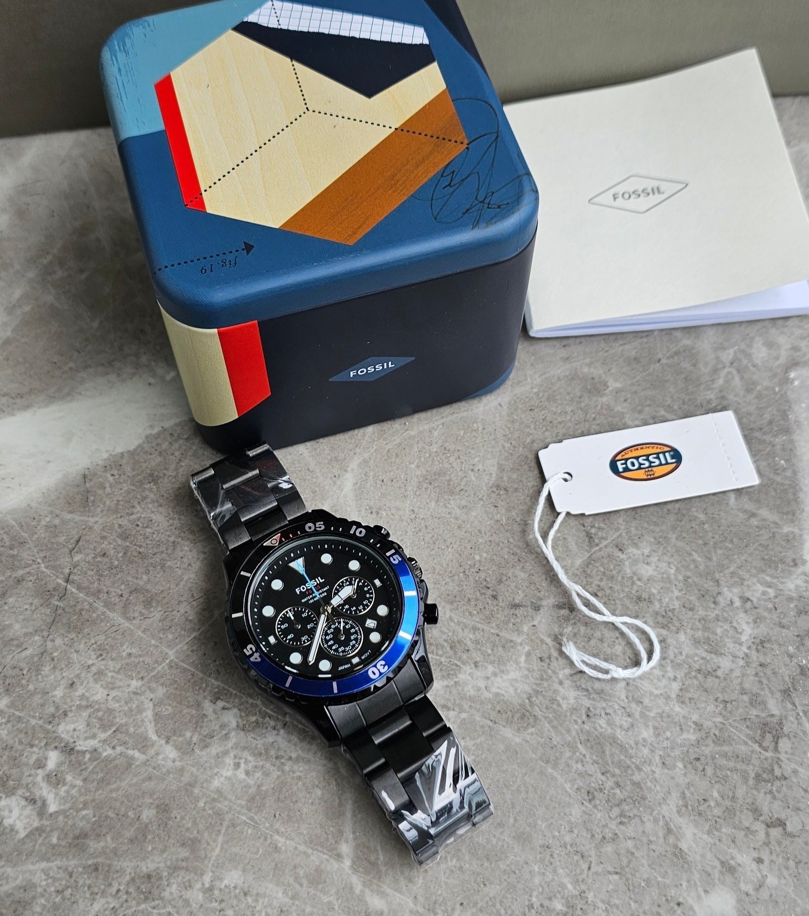 Fossil Fb 03 Black Metal Watch - Image 5