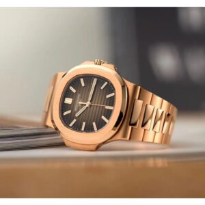 Patek Phillipe Nautilus Rosegold Metal Brown Dial Virat Kholi Watch