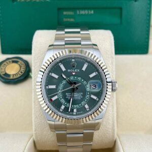 2024 Rolex Sky-Dweller 42 Steel / Fluted / Green / Oyster