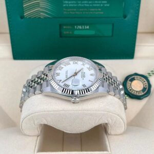 2020 Rolex Datejust 41 Fluted / White / Roman / Jubilee