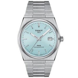 Tissot Prx Silver Textured SkyBlue Dial Japanese Quartz Machine