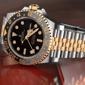 Rolex Gmt Master 2 Truetone Gold Silver Jubilee Strap Black Dial
