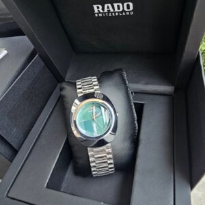 RADO DISTAR SILVER Green Metal WATCH