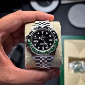 Rolex Gmt Master 2 Sprite Left Handed Black Dial Jubilee Strap