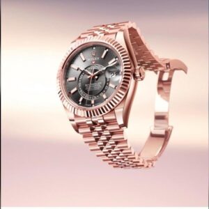 Rolex Sky Dweller Rosegold Grey Dial Jubilee Strap Automatic Premium Watch