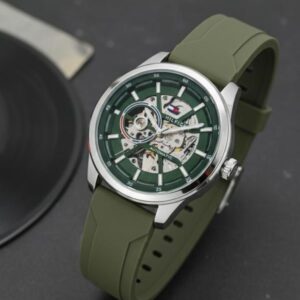 Tommy_hilfiger Automatic Silicon Green-Silver