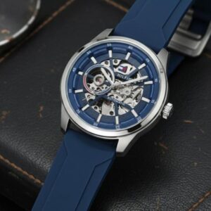 Tommy_hilfiger Automatic Silicon Blue-Silver