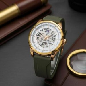 Tommy_hilfiger Automatic Silicon Green-Gold