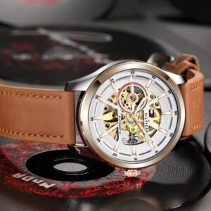 Tommy_hilfiger Automatic Leather LightBrown-Copper-White