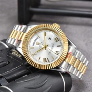 Role_x Oyster Perpetual Day Date 40 Battery 2Ton-Gold-White