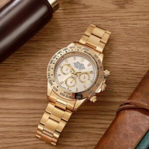 Role_x Oyster Perpetual Daytona Chosmograph Gold-White