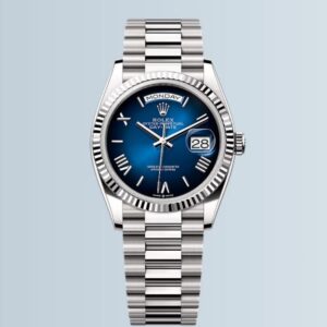 Role_x Oyster Perpetual Day Date 40 Battery Silver-Blue