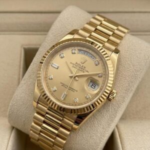 Role_x Oyster Perpetual Day Date Diamond Gold-Gold 40 Battery