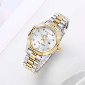 Role_x Oyster Perpetual Day Date Diamond 2Ton-Gold-White