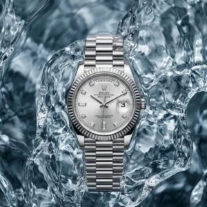 Role_x Oyster Perpetual Day Date Diamond Silver-White 40 Battery